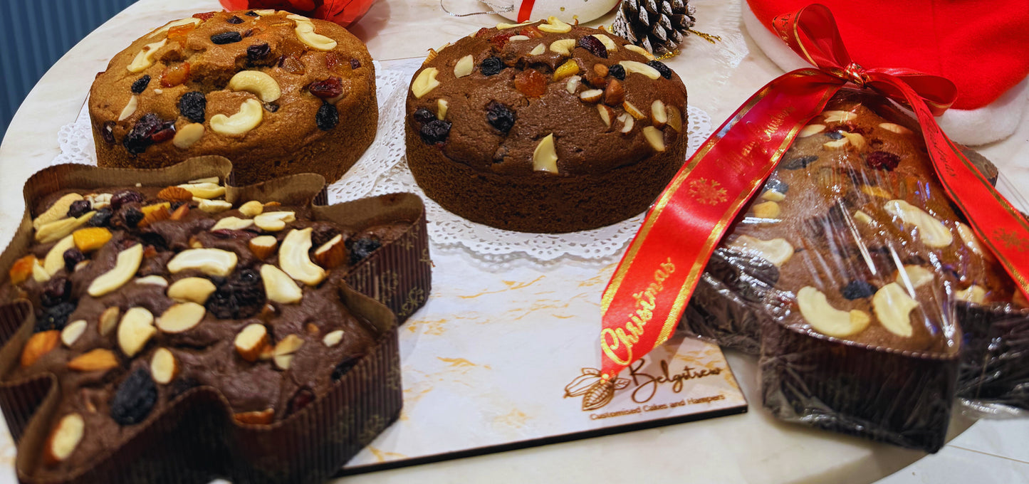 Christmas Tree Alcoholic Plum Cake – Eggless 250 grams