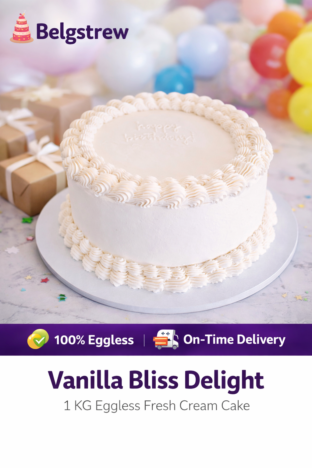 Vanilla Fresh Cream Cake