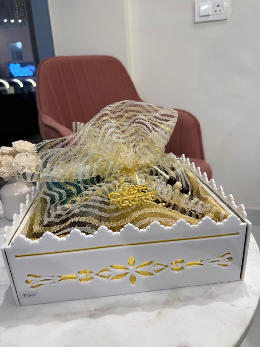 Marble Box Premium Hamper – Nuts, Cookies, Bon Bons & Laddoo Candle | Belgstrew Gifting Gurugram