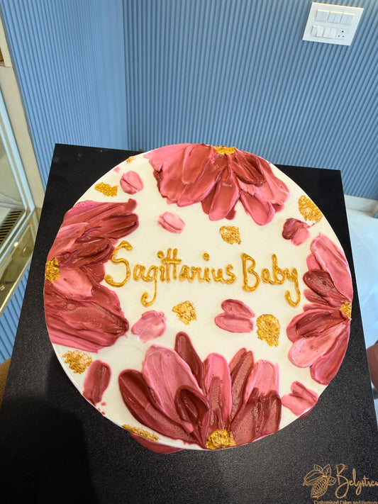 Floral Colour Palette Cake (1 Kg) – Nutella Indulgence