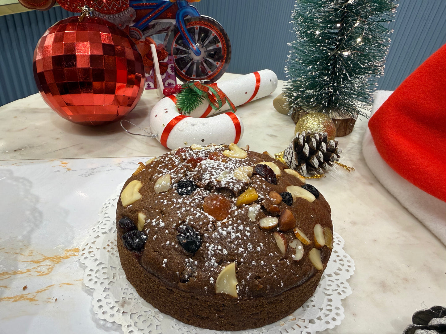 Festive Eggless Plum Cake (Non-Alcoholic)