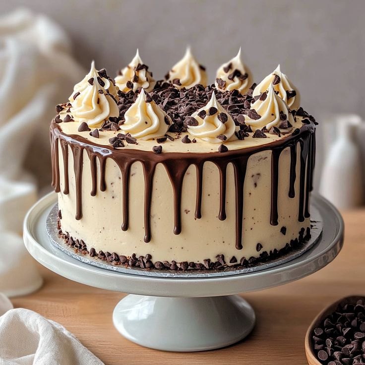 Choco Chip Celebration Cake – 1 KG Fresh Baked Eggless Sponge with Rich Chocolate Chips