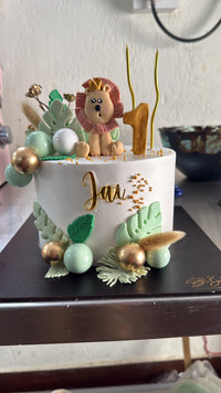 Little Explorer Jungle Theme First Birthday Cake (1 Kg) – Eggless Vanilla Blueberry Delight — view 2