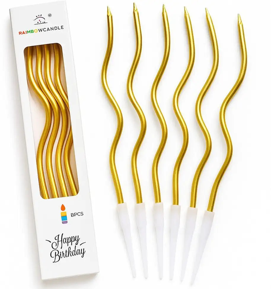 Golden Curly Candle