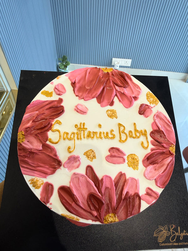 A stunning Belgstrew Floral Colour Palette Cake with a vibrant flower-inspired design and rich Nutella hazelnut indulgence.