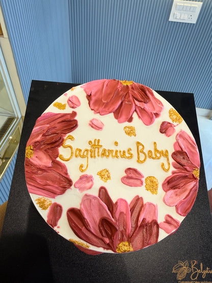 Floral Colour Palette Cake (1 Kg) – Nutella Indulgence