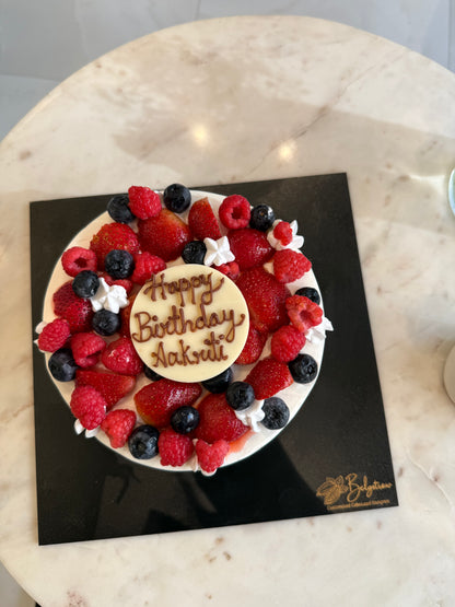 Berries Loaded Chocolate Truffle Cake (1 Kg) – Fresh Blueberry, Strawberry & Raspberry Indulgence