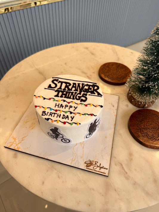 1 Kg Stranger Things Themed Cake – Eggless Chocolate Truffle | Custom Cakes in Gurugram