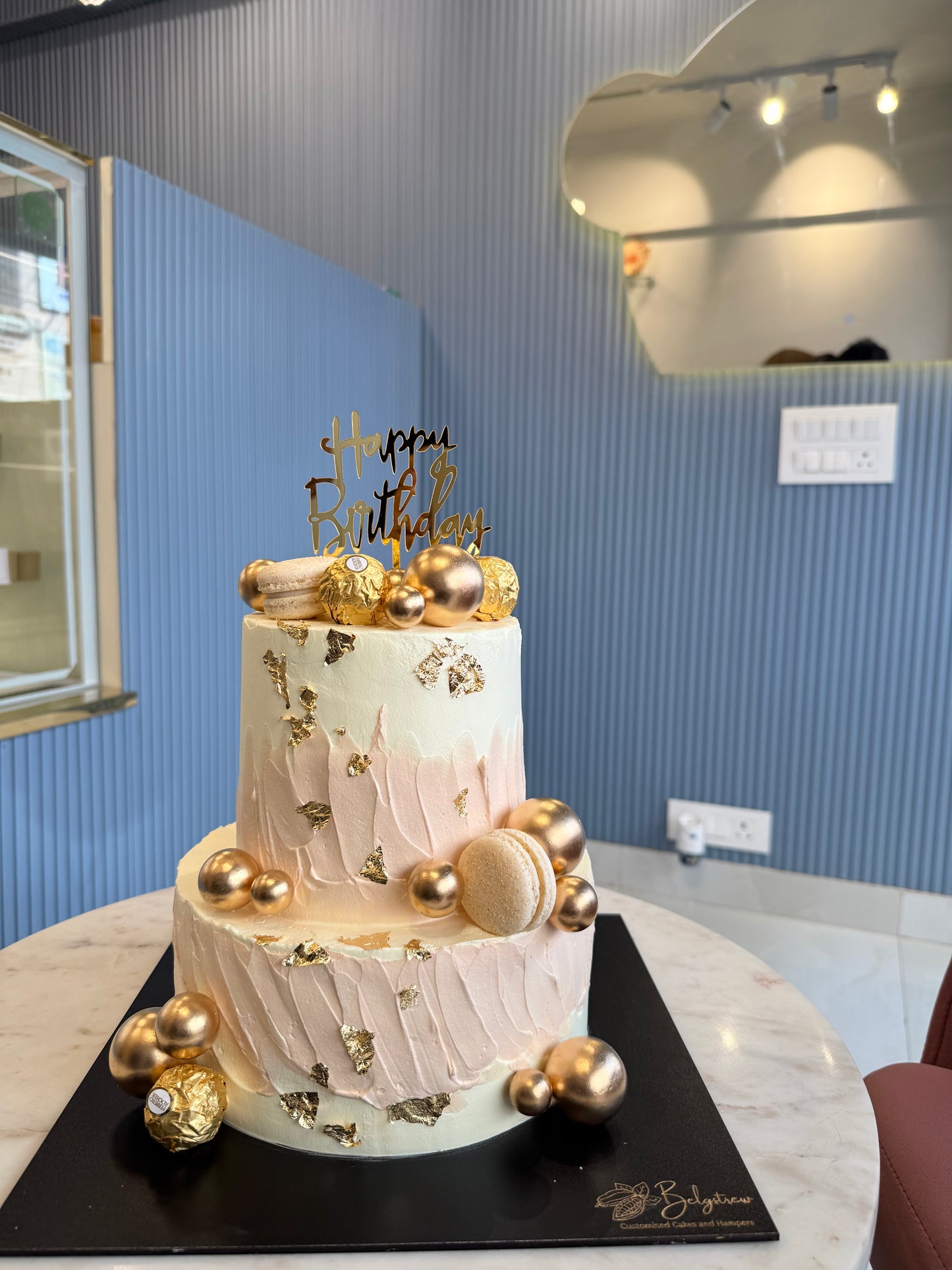 3 Kg Eggless Milk Chocolate Truffle Tier Birthday Cake | Premium Custom Cake in Gurugram