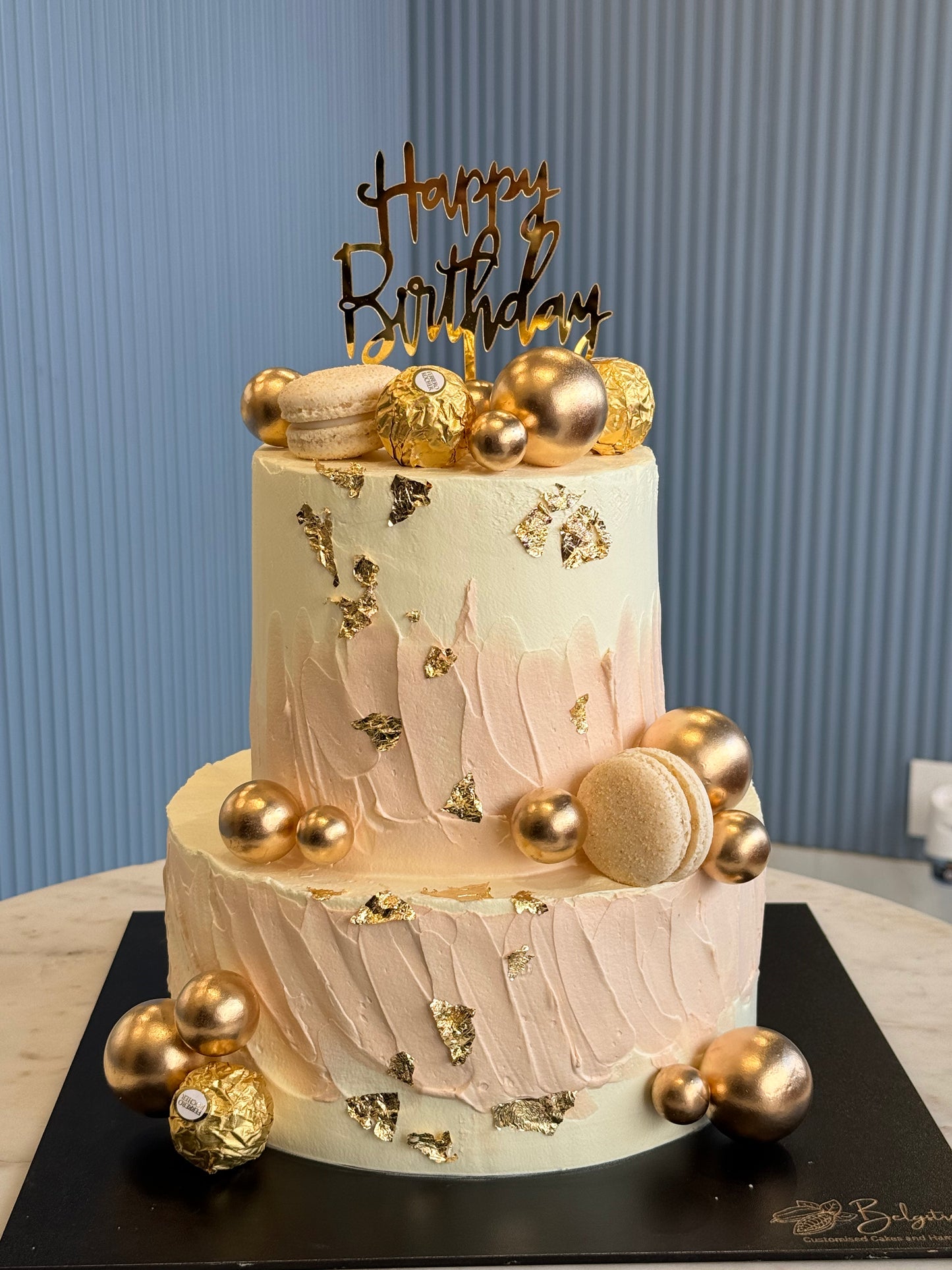 3 Kg Eggless Milk Chocolate Truffle Tier Birthday Cake | Premium Custom Cake in Gurugram