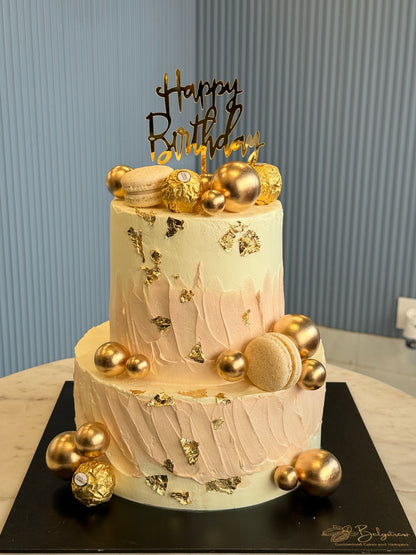3 Kg Eggless Milk Chocolate Truffle Tier Birthday Cake | Premium Custom Cake in Gurugram