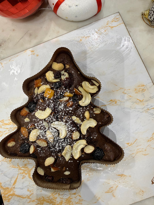 Christmas Tree Alcoholic Plum Cake – Eggless 250 grams