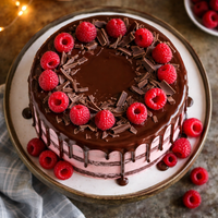 Belgian Chocolate Raspberry Truffle Cake — view 2